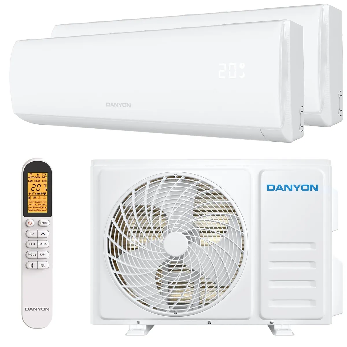 Duo Multisplit Klimaanlage mit Fernbedienung