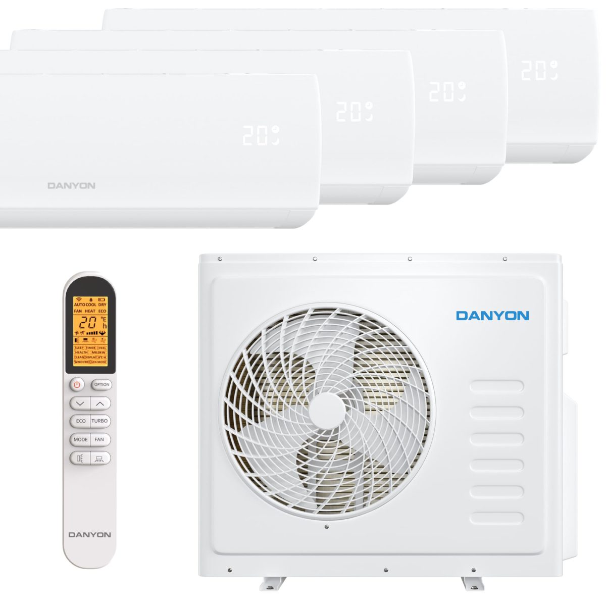 Quattro Multisplit Klimaanlage mit Fernbedienung