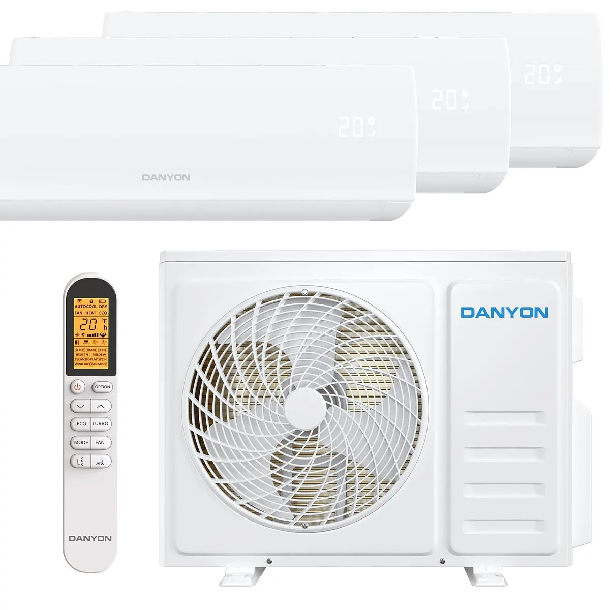 Trio Multisplit Klimaanlage mit Fernbedienung