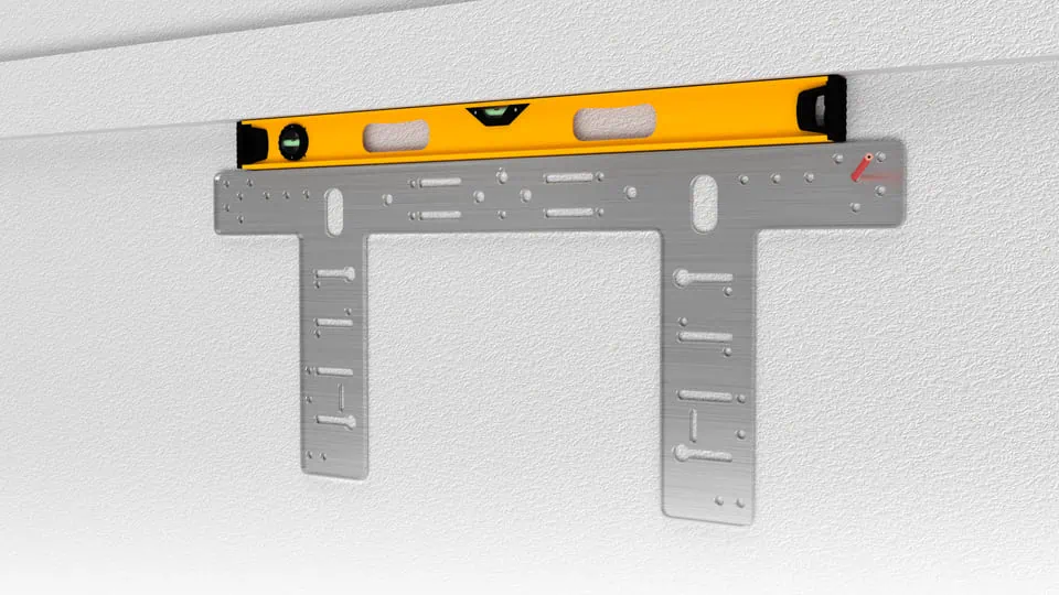 Wasserwaage zur genauen Ausrichtung von Wand- und Möbelprojekten.