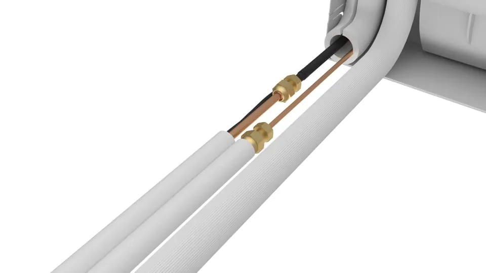 Detailliertes Rohrleitungsdesign für effiziente Wärme- oder Wassersysteme. Hochwertige Installation.